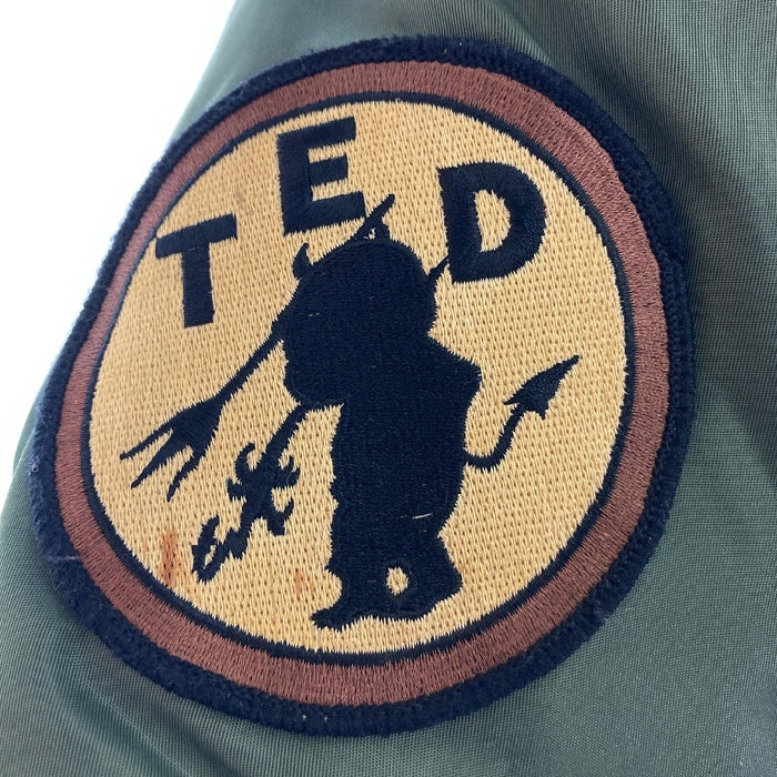 TED COMPANY テッドカンパニー TEDDY'S AIRMAN MA-1 フライトジャケット ボンバージャケット 刺繍 ワッペン カーキ size40 瑞穂店