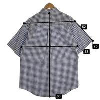 L.L.Bean エルエルビーン シアサッカー ボタンダウンチェックシャツ 半袖 ライトブルー Size M 福生店