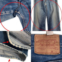 90's Levis リーバイス 502 ボタン裏J22 BIG E ビッグイー 隠しリベット 赤耳 セルビッチ デニムパンツ ライトブルー Size 28 福生店