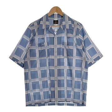 Needles ニードルズ S/S COWBOY ONE-UP SHIRT レーヨン コットン オープンカラー ウエスタンシャツ 半袖 ブルー MR180 福生店