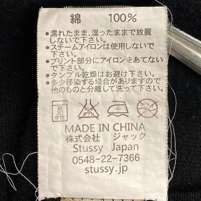 STUSSY ステューシー ワールドツアー 両面プリント Tシャツ ブラック sizeL 瑞穂店