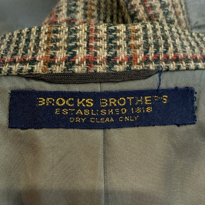 Brooks Brothers ブルックスブラザーズ 千鳥格子 3B テーラードジャケット ベージュ ACTWU USA製 Size L 相当 福生店