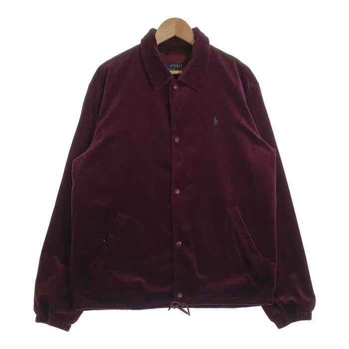 POLO RALPH LAUREN ポロラルフローレン CORDUROY COACH JACKET コーデュロイ コーチジャケット バーガンディー Size L 福生店