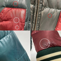 LEVI'S リーバイス フード付き バイカラー ダウンジャケット ダークグリーン×ボルドー sizeM 瑞穂店
