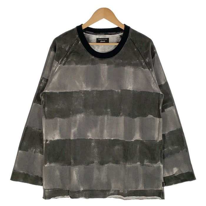 glamb グラム Hardie border sweat ハーディーボーダースウェットトレーナー グレー ブラック 薄手 GB0318/CS12 Size 4 福生店