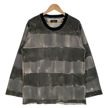 glamb グラム Hardie border sweat ハーディーボーダースウェットトレーナー グレー ブラック 薄手 GB0318/CS12 Size 4 福生店