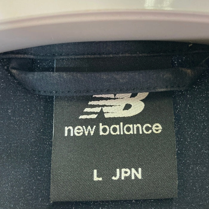 NEW BALANCE ニューバランス JMTL0812 半袖 コーチジャケット ブラック sizeL※襟汚れあり 瑞穂店