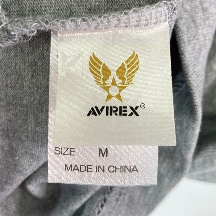 AVIREX アヴィレックス  パイルロゴ Tシャツ グレー sizeM 瑞穂店