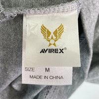 AVIREX アヴィレックス  パイルロゴ Tシャツ グレー sizeM 瑞穂店