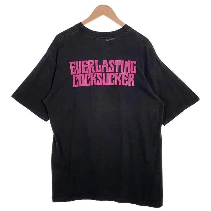 90's Winterland ウィンターランド MARILYN MANSON マリリンマンソン ラメプリント コピーライト1995 EVERLASTING COCKSUCKER 半袖 Tシャツ ブラック Size XL相当 福生店