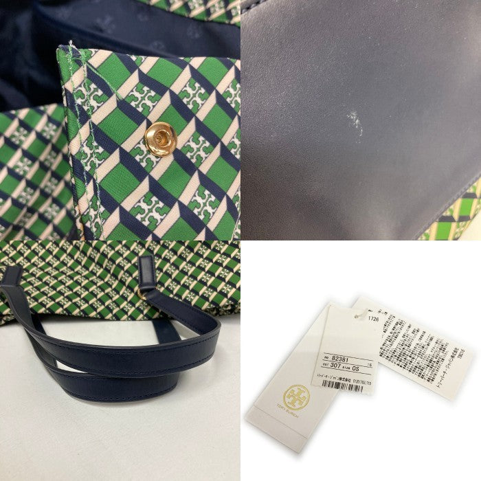 TORY BURCH トリーバーチ エラ 総柄 トートバッグ グリーン 瑞穂店