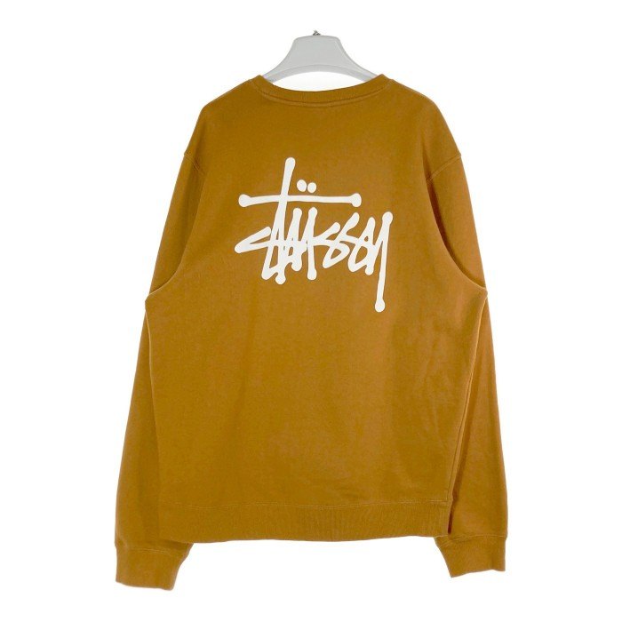 STUSSY ステューシー ビッグロゴプリント スウェット トレーナー ブラウン sizeXL 瑞穂店