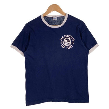 70's Champion チャンピオン SAN FRANCISCO CAN PLANT リンガーTシャツ ネイビー バータグ Size L 福生店