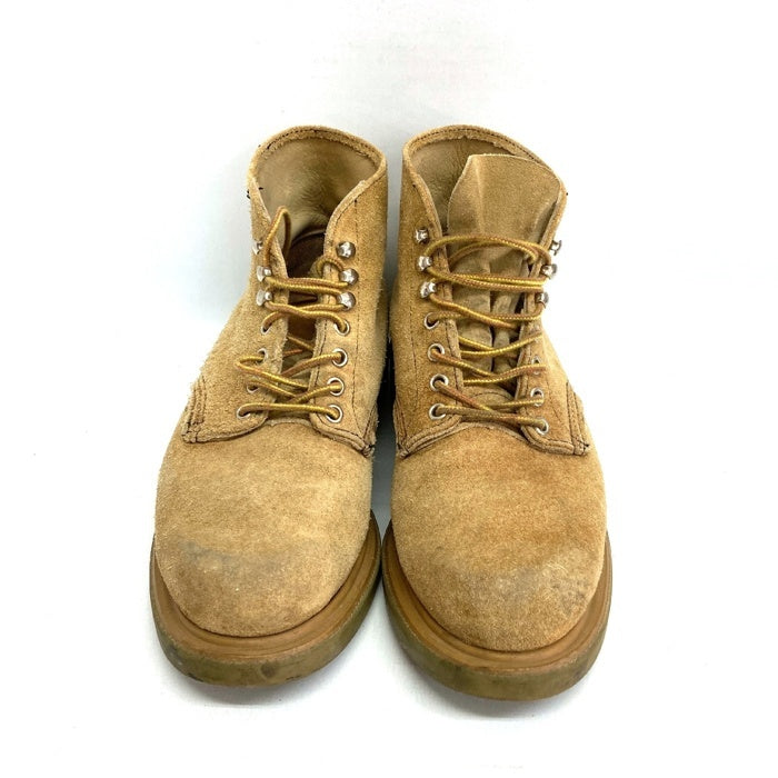 RED WING レッドウィング 刺繍羽タグ ラフアウト  スーパーソール プレーントゥ 編み上げブーツ ベージュ size9 瑞穂店