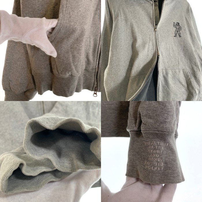 BILLIONAIRE BOYS CLUB ビリオネアボーイズクラブ サーマル ジップアップ フーディー パーカー グレー Size L 福生店