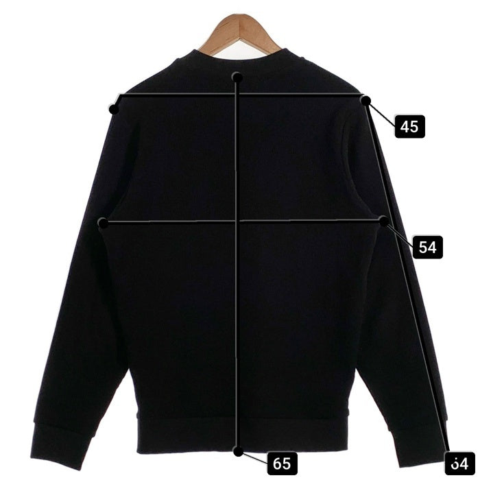 DIESEL ディーゼル S-PEWTER ラバーロゴパッチ ワッフル ロングスリーブカットソー ブラック Size M 福生店