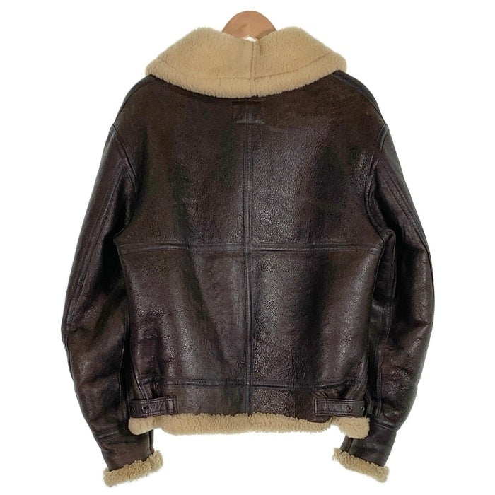 AVIREX アヴィレックス TYPE B-3 シープスキン 羊革 ムートン フライト ジャケット ブラウン 33H5595 USA製 Size 34 福生店