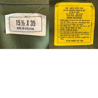 80's U.S.ARMY 米陸軍 ユーティリティシャツ オリーブ 長袖 8405-00-615-0166 Size 15 1/2 福生店