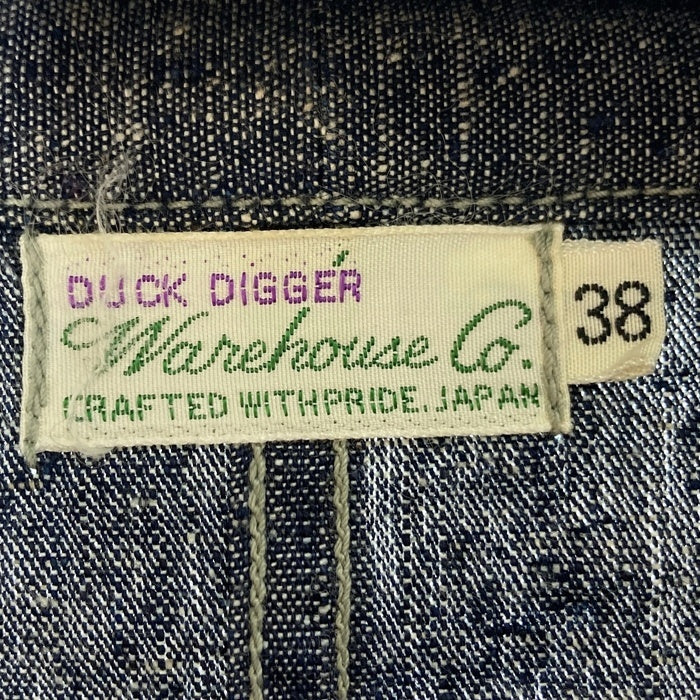WAREHOUSE ウエアハウス ダックディガー 2119 シャンブレーショップコート インディゴ ネイビー Size38 瑞穂店