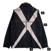 glamb グラム Cross coach Jacket クロスプリント コーチジャケット ブラック GB17AT/JKT02 Size 3 福生店