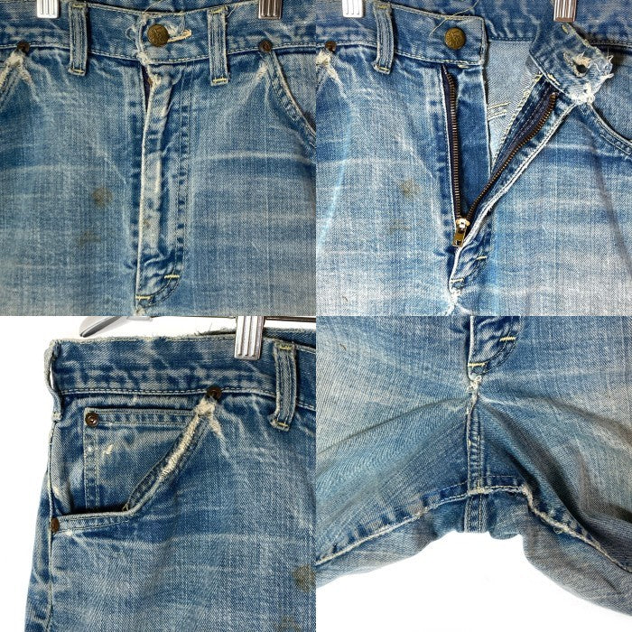 Lee リー 200 70's サイド黒タグ ポケット大文字タグ TALONセミオート デニムパンツ ライトインディゴ size34 瑞穂店