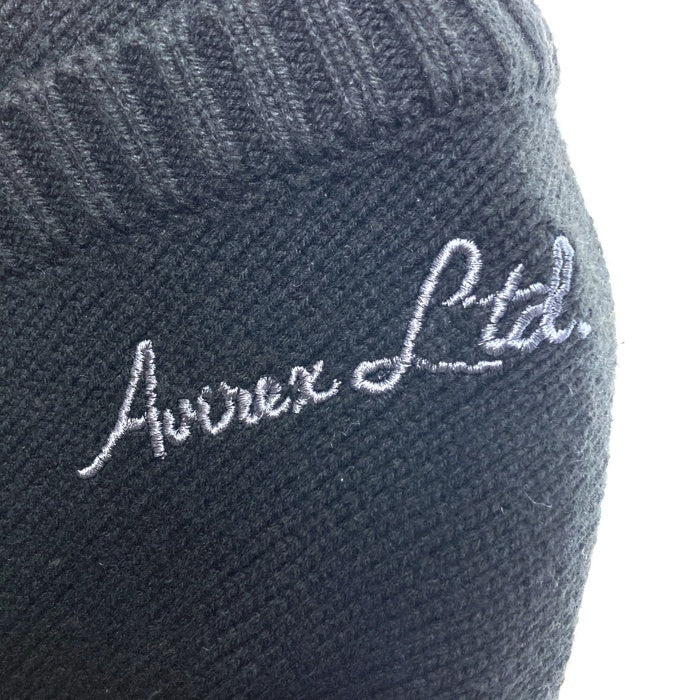 AVIREX ボトルネックスリーブ刺繍トップス ブラック SizeF 瑞穂店