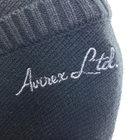 AVIREX ボトルネックスリーブ刺繍トップス ブラック SizeF 瑞穂店