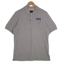 STUSSY ステューシー 刺繍 半袖 ポロシャツ グレー Size M 福生店