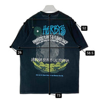 STUSSY ステューシー HERBY'S Dyed Tee 両面フォトプリント Tシャツ ブラック sizeL 瑞穂店