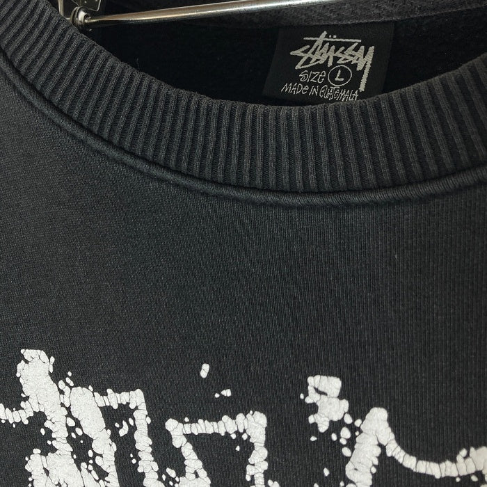 STUSSY ステューシー 1914648 BAD DREAM CREW プリント スウェットトレーナー ブラック sizeL 瑞穂店