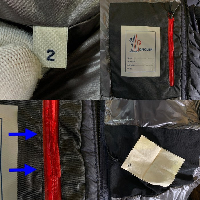 MONCLER GRENOBLE モンクレール グルノーブル GAILLARDE GIUBBOTTO ダウンジャケット ネイビー ブラック Size 2 福生店