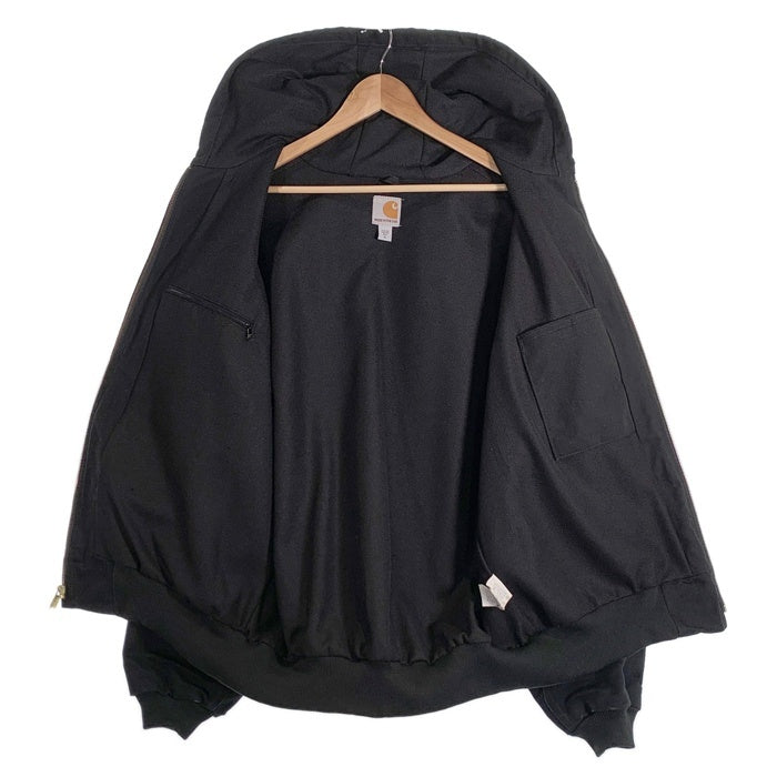 Carhartt カーハート Duck Active Jacket ダック アクティブジャケット ジップアップパーカー ブラック J131-BLK USA製 Size XL-R 福生店