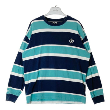 AAPE エーエイプ AAPLTM0841XXH LONG TEE ロング Tシャツ ネイビー sizeL 瑞穂店