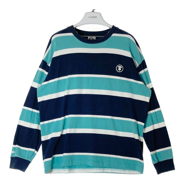 AAPE エーエイプ AAPLTM0841XXH LONG TEE ロング Tシャツ ネイビー sizeL 瑞穂店