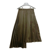 Ray BEAMS レイビームス 63-27-0320-690 アシンメトリープリーツスカート カーキ sizeO 瑞穂店