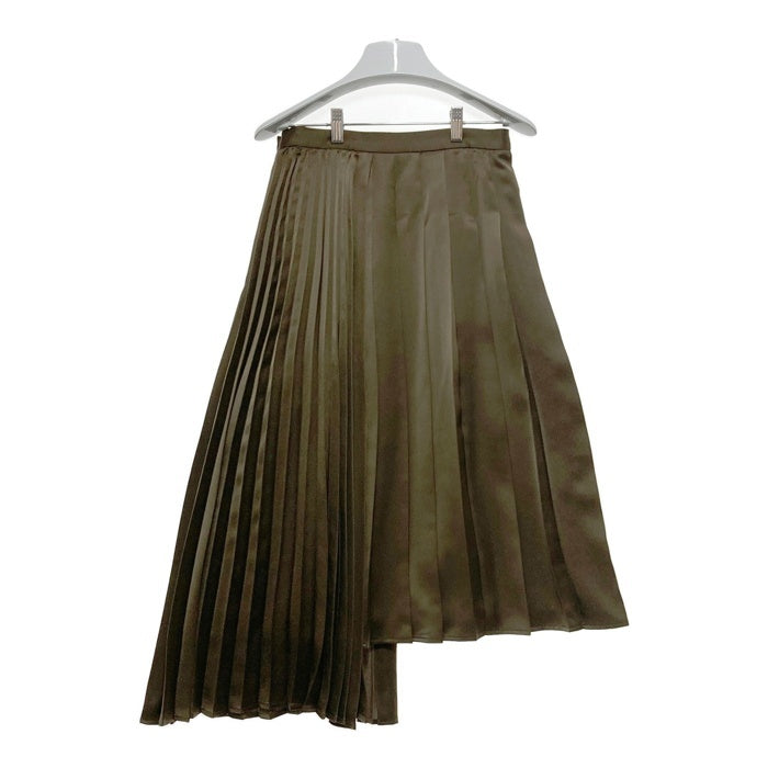 Ray BEAMS レイビームス 63-27-0320-690 アシンメトリープリーツスカート カーキ sizeO 瑞穂店