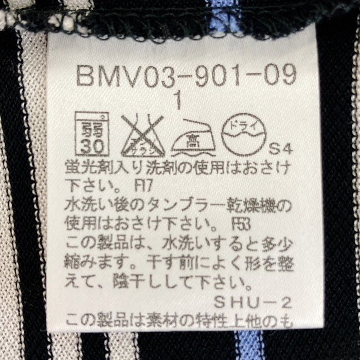 BURBERRY BLACK LABEL バーバリーブラックレーベル コットンボーダーポロシャツ ブラック BMV03-901-09 Size 1 瑞穂店
