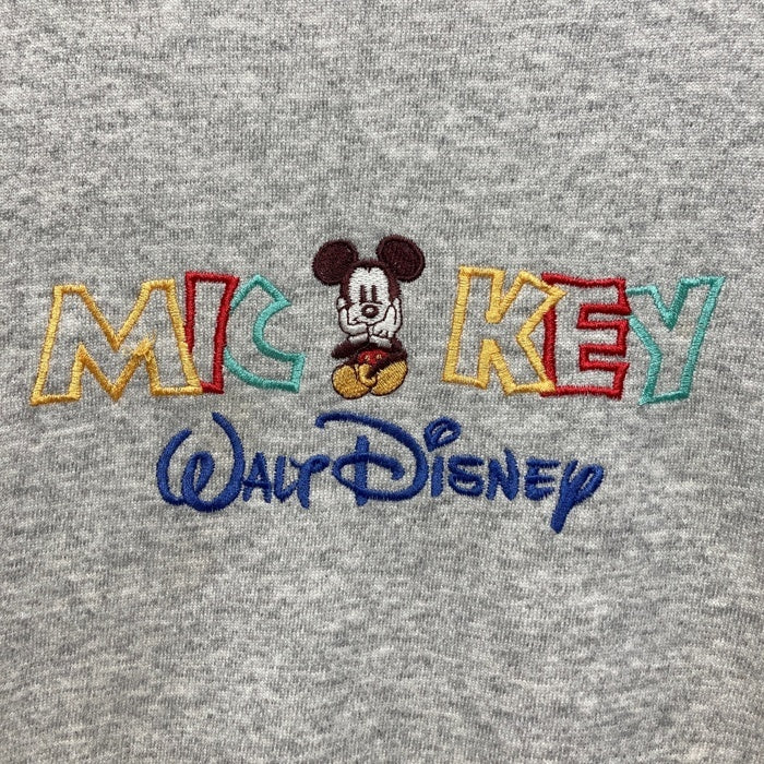 Hanes ヘインズ メキシコ製 90's MICKEY WALT DISNEY スウェットトレーナー グレー sizeM 瑞穂店