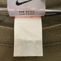 NIKE ナイキ USA製 スウッシュ 刺繍 Tシャツ オリーブ sizeL 瑞穂店