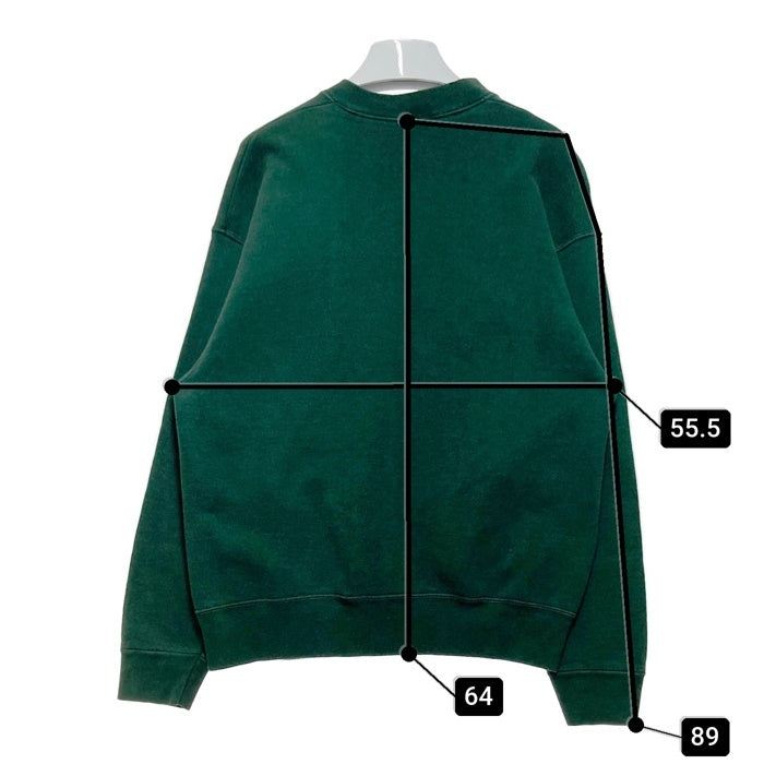 FRUIT OF THE LOOM フルーツオブザルーム USA製 正面ワッペン スウェットトレーナー グリーン sizeL 瑞穂店