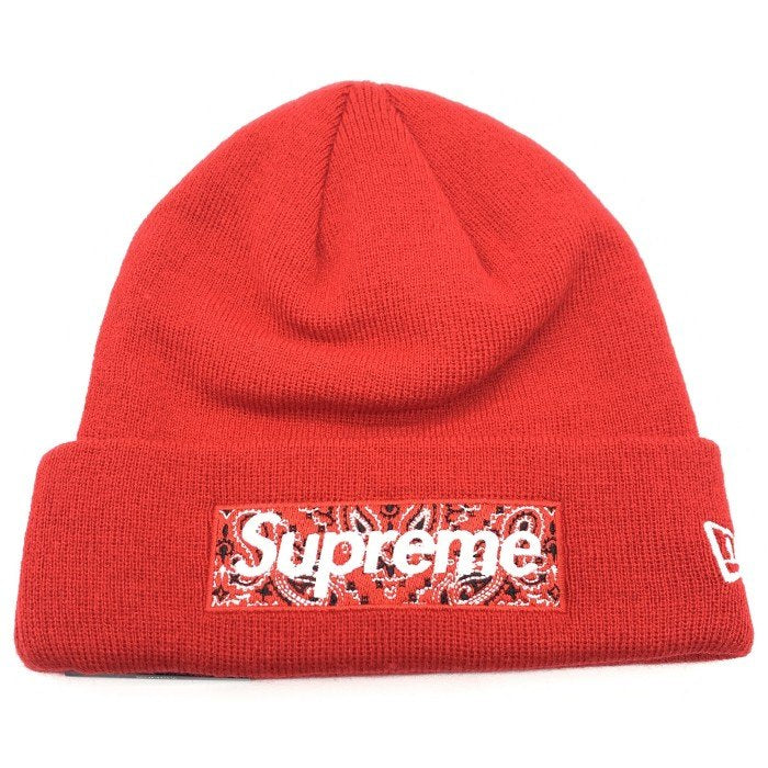 SUPREME シュプリーム 19AW New Era ニューエラ Bandana Box Logo Beanie バンダナボックスロゴ ビーニー レッド 福生店