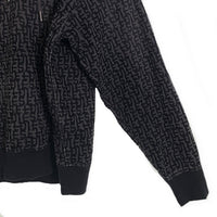 DIESEL ディーゼル 23AW D-UM-RIB-NE モノグラム プルオーバー パーカー フーディー ブラック チャコール Size M 福生店