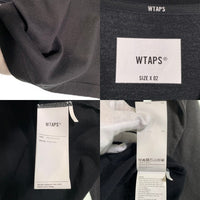 WTAPS ダブルタップス 26SS SLDR / LS / COTTON レイヤード 長袖 Tシャツ ブラック チャコール 261ATDT-CSM12 Size 02 福生店