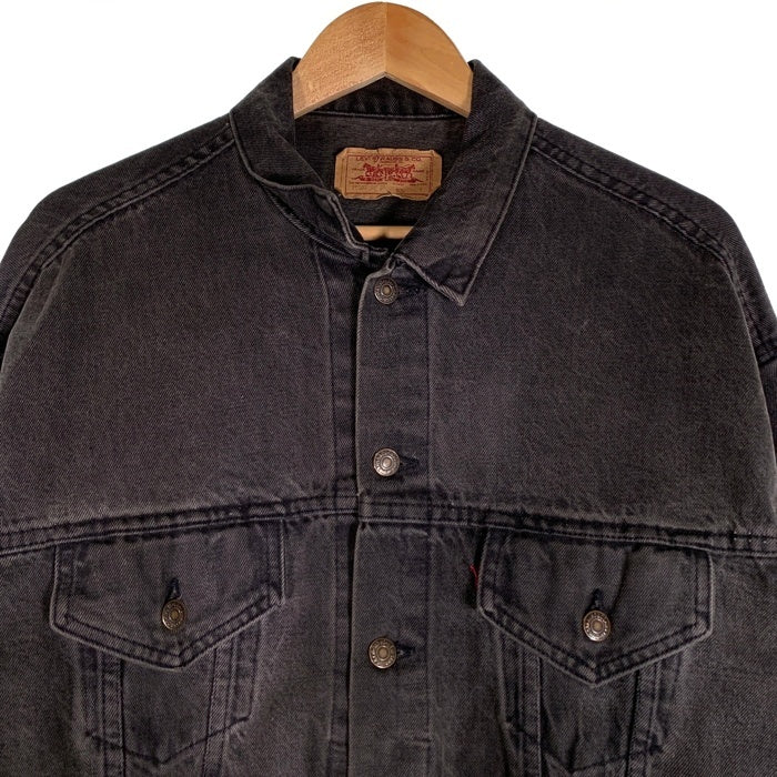 80's Levi's リーバイス ブラックデニム トラッカージャケット USA製 後染め Size L 福生店