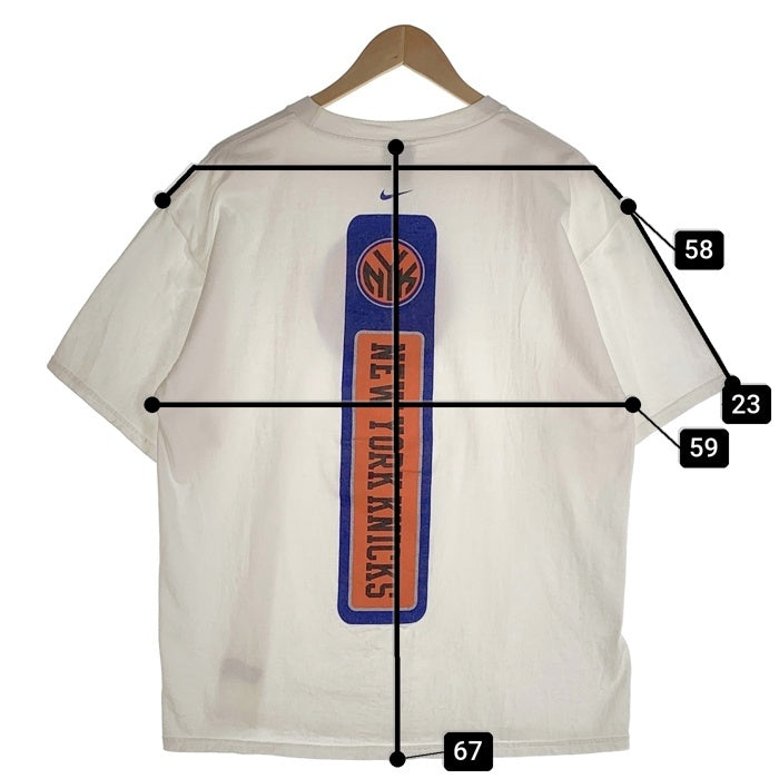 00's NIKE TEAM ナイキ NBA ニューヨーク・ニックス プリントTシャツ ホワイト メキシコ製 Size L 福生店