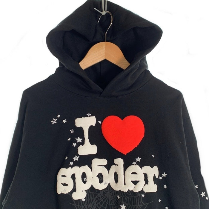 Sp5der スパイダー プルオーバー フーディー パーカー ブラック Size S 福生店