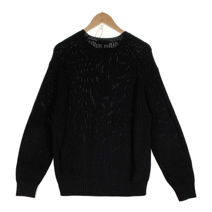 SUPREME シュプリーム 23AW Small Box Ribbed Sweater スモールボックス コットン セーター リブ クルーネック ブラック　Size M 福生店