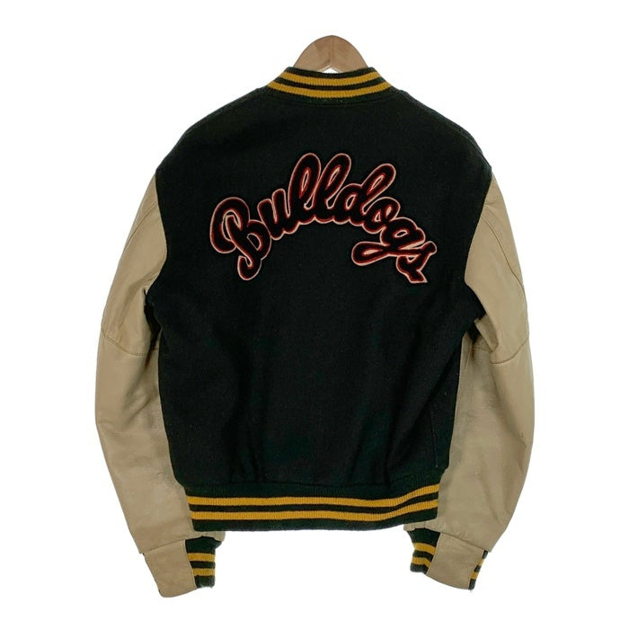 80's~ Golden Bear ゴールデンベアー 袖革 ウール アワードジャケット スタジャン グリーン USA製 Size M 福生店