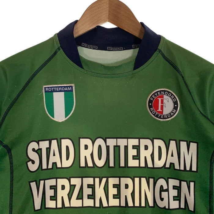 00's Kappa カッパ フェイエノールト・ロッテルダム 小野伸二 14 ゲームシャツ グリーン Size M 相当 福生店