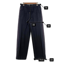 BURBERRY LONDON ENGLAND バーバリーロンドン サイドライン トラックパンツ ブラック パープル ウール モヘア 4557947 イタリア製 Size S 福生店
